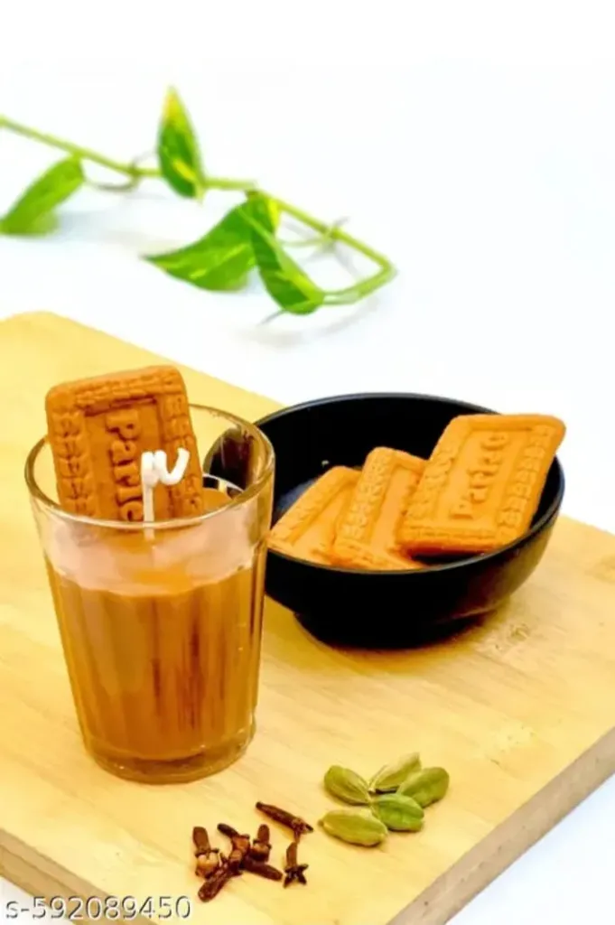 chai bhiskut candle